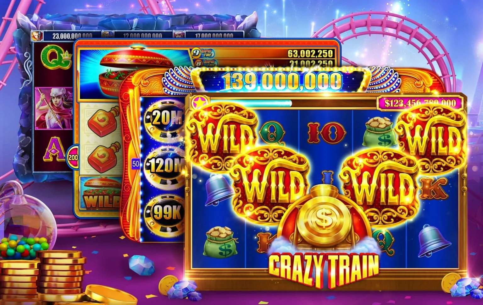 Banner quảng cáo các chương trình khuyến mãi hấp dẫn khi tải ứng dụng Lucky8